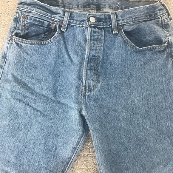 Vintage 501 Levis Denim Straight Leg Jeans - Picture 3 of 6